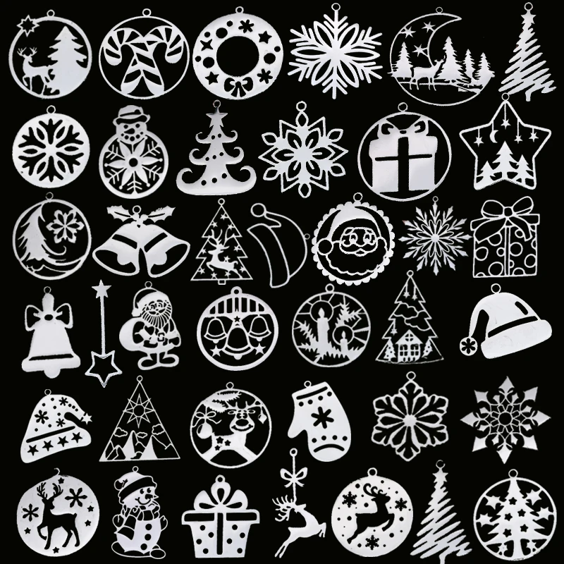 3 szt. Prezenty świąteczne Charms DIY Craft frędzle płatek śniegu jeleń Yeti Bell kolczyki naszyjnik tworzenia biżuterii wisiorek ze stali nierdzewnej