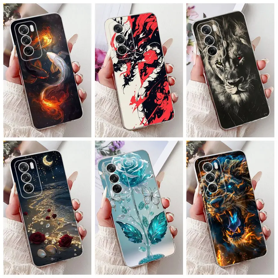 Für Oppo Reno 12 5G Fall CPH2625 Cooles Design Pashion Gemalt Abdeckung Weiche Dünne Telefon Fall Für Oppo Reno 12 pro Reno12 Fundas Coque