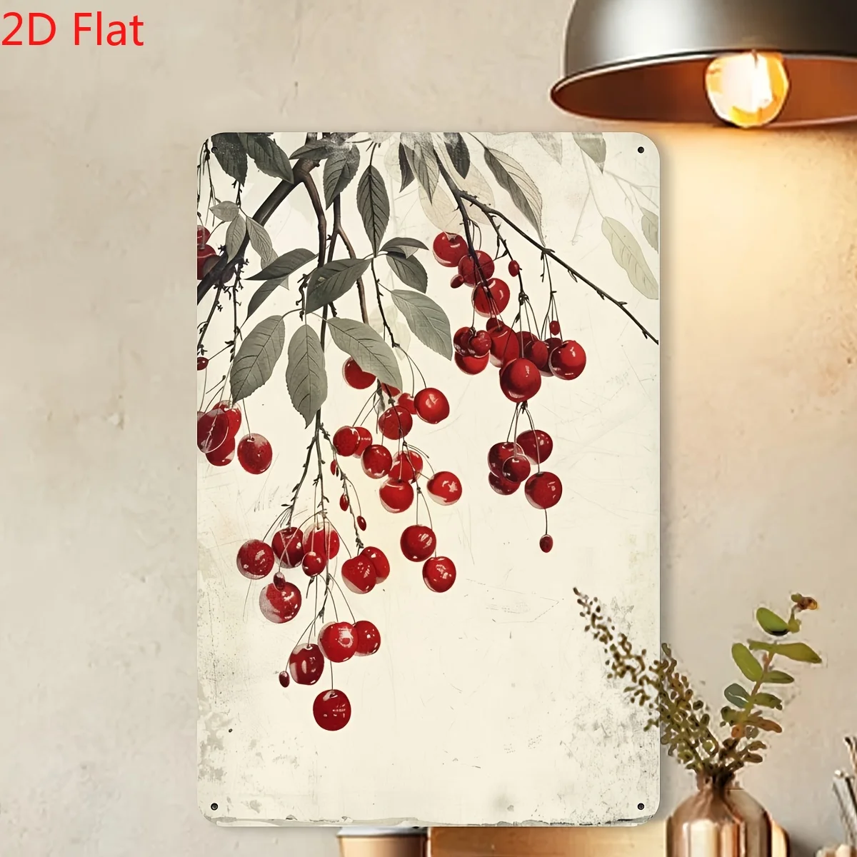 أناقة كلاسيكية، لافتة معدنية عتيقة من الكرز - 20.32 × 30.48 سم | لوحة فنية جدارية للمنزل والبار والمقهى والديكور الخارجي #5