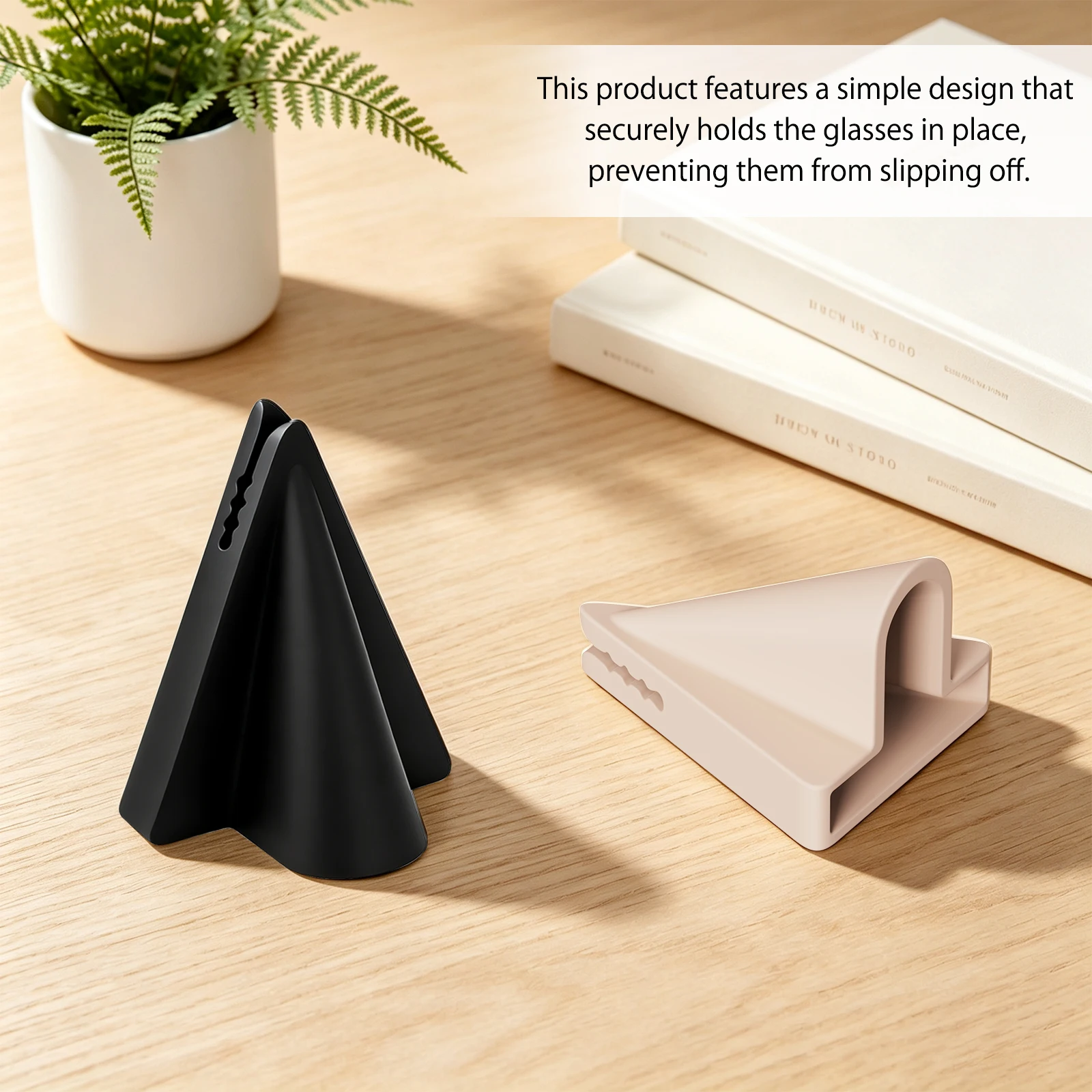 Silicone Eyeglass Holder Stand, Anti-Scratch Shockproof Glasses Organizer for Office Bedroom Nightstand Entryway Decoration
