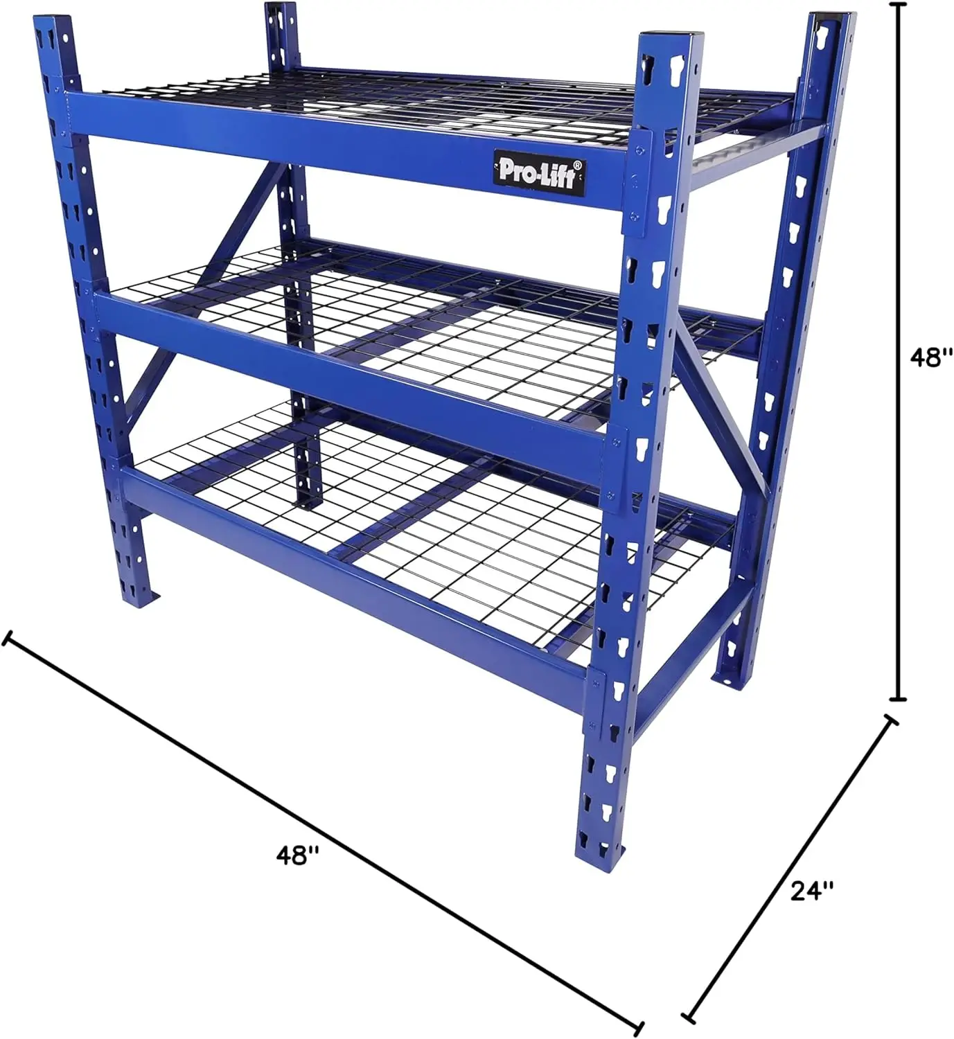 Metal Wire Shelving Units with 3000 lbs Total Capacity for Garage Basement Racking Organization - 48