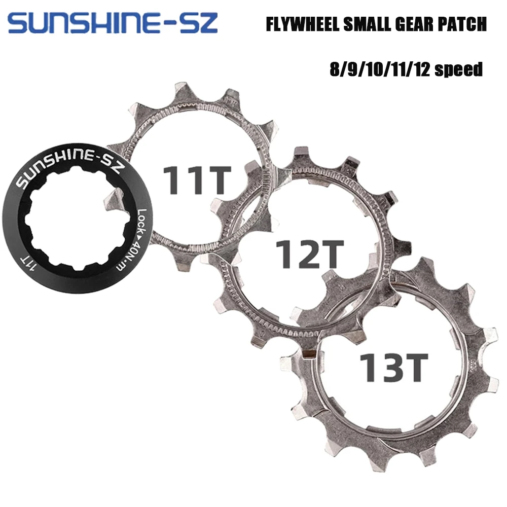 SUNSHINE Cassette Bicycle Ratchet Cog 11 12 13T Sprocket 12 8 9 11 Speed Pinion Bike 10v Cogset Single Speed Freewheel Adapter