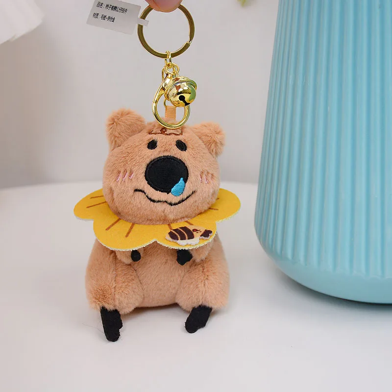 Colgante de juguete de peluche de koala de dibujos animados, llavero de caqui de campana creativa, accesorios de mochila de moda para pareja, regalo de muñeca de moda, nuevo