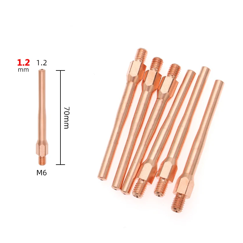 2 шт./партия, медная сварочная горелка 0,8/1,0, длина отверстия 70 мм