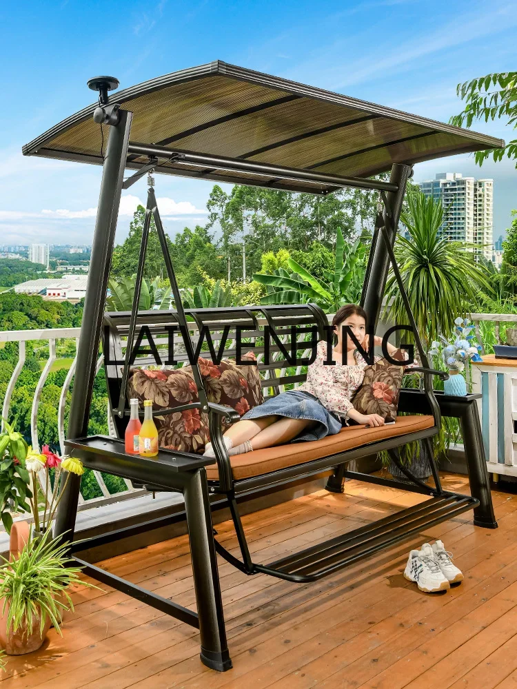 

Swing Outdoor Courtyard Aluminum Alloy Leisure Garden Balcony Outdoor Hanging Basket Balcony Home Rocking Chair