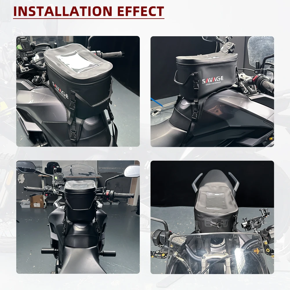 Tank Bag Tanklock For Suzuki DL 250 800 V-Strom Gixxer 150 155 250 GSX 8R 8S 650F 1300R Motorcycle Tool Bags Waterproof Luggage