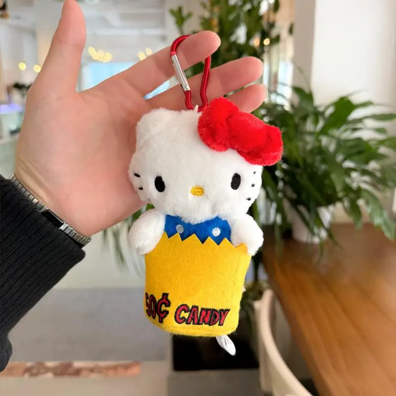 Kawaii Sanrio Hello Kitty Melody 50. Jahrestag Ausstellungsserie Plüschtier Schlüsselanhänger Anhänger Cartoon Niedliche Puppe Taschenanhänger Geschenk