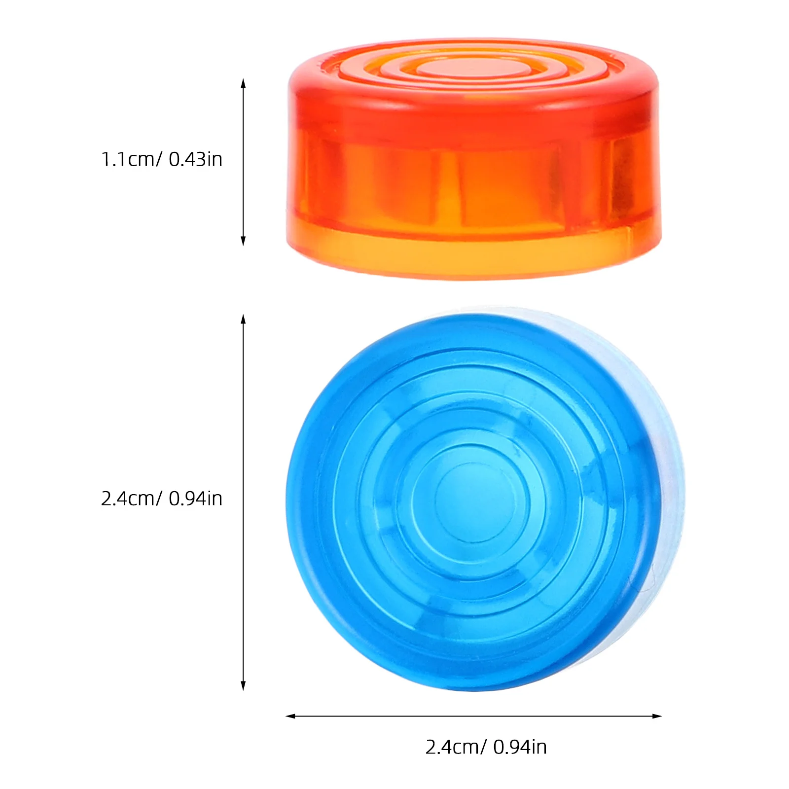 16 قطعة دواسة الغيتار Footswitch القبعات العالية متعدد الألوان 21x9.6 مللي متر مستقرة دقيقة مكابس رؤية المراحل المظلمة