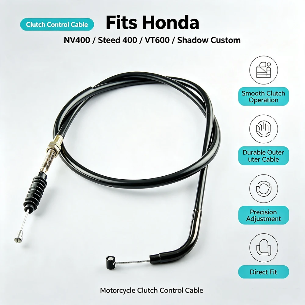 Motorcycle Clutch Lever Cable Line Wire For Honda NV400 Steed 400 VT 600 Shadow Custom 1993 1994 1995 1996-2008 Accessories