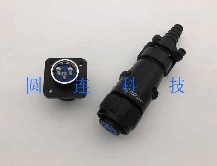 Aviation Connector YD20-5-Pin YD20K5TQF/J5Z Black 3 Thick 2 Thin Servo Motor Connector
