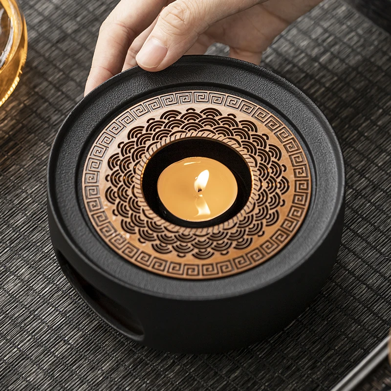 Ceramic Warm Tea Stove Small Stove Tea Cooking Insulation Base Heating and Fragrance Dispenser Chinese Style