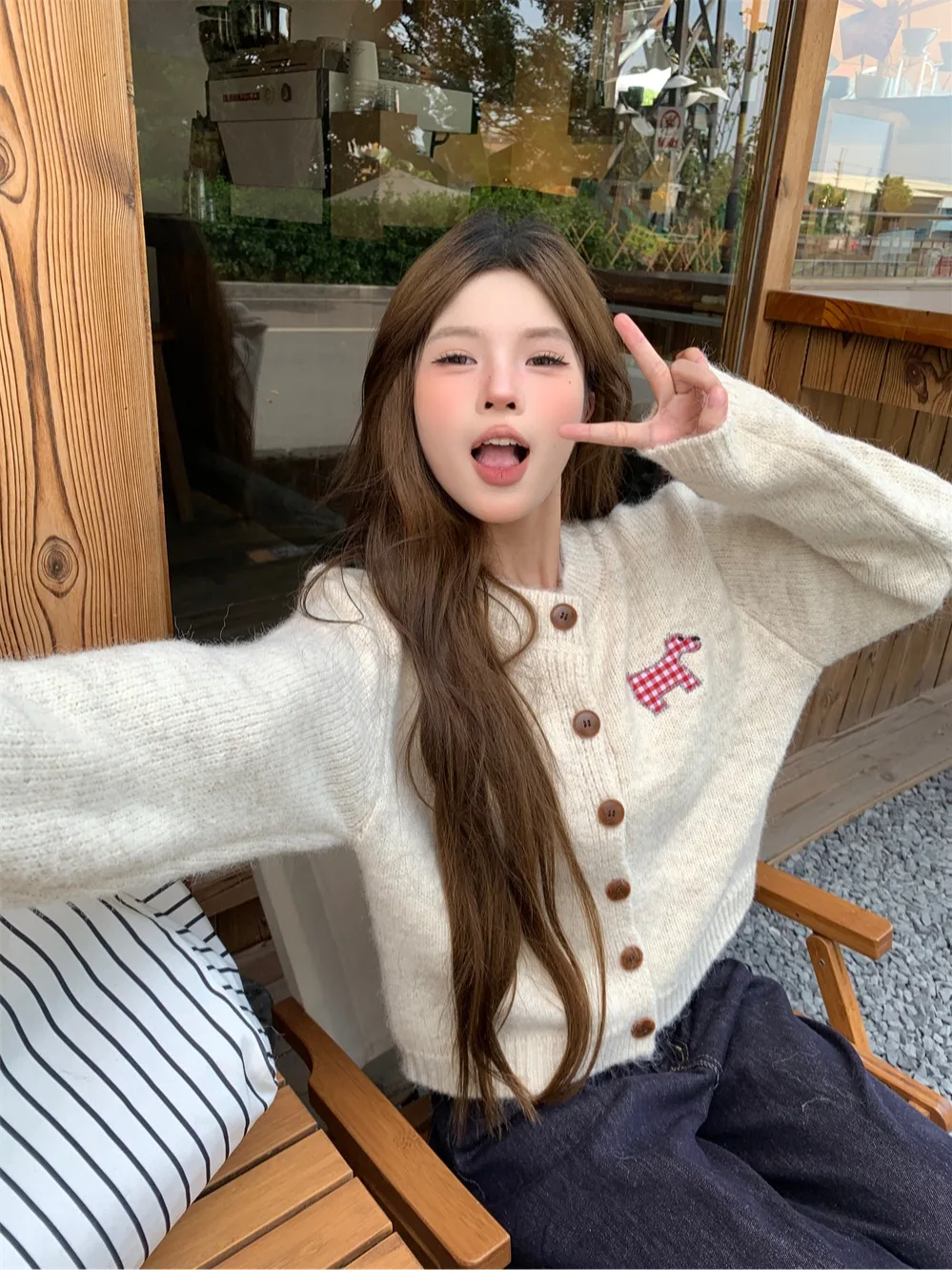 

Женский круглый вязаный открытый кардиган Ne Long Sve, мягкий пушистый свитер, свободная верхняя одежда, осень-зима, сезонная мода для поездок на работу