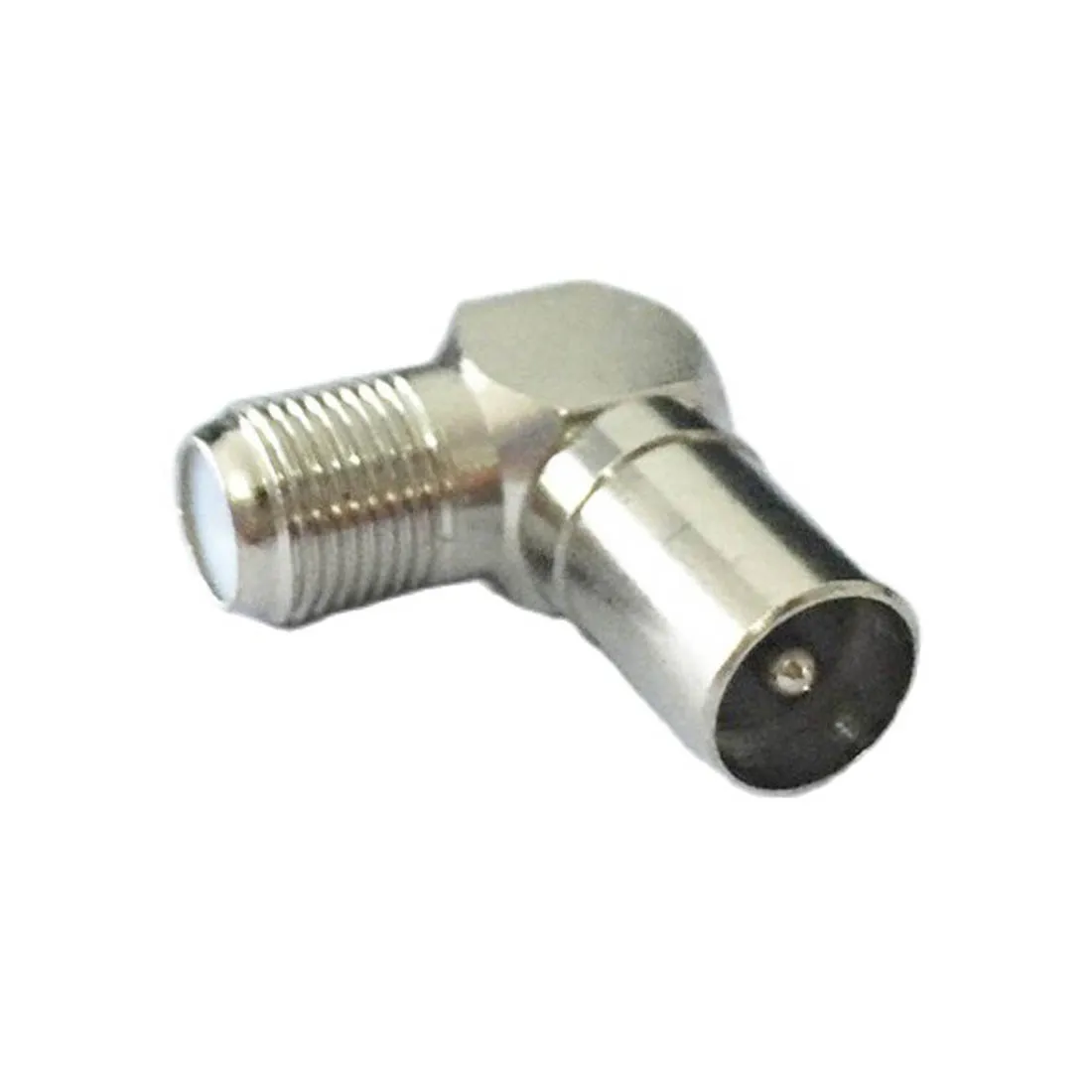 5pcs Copper Imperial F Female to 9.5 CATV Male Right Angle Adapter TV Antenna Connector