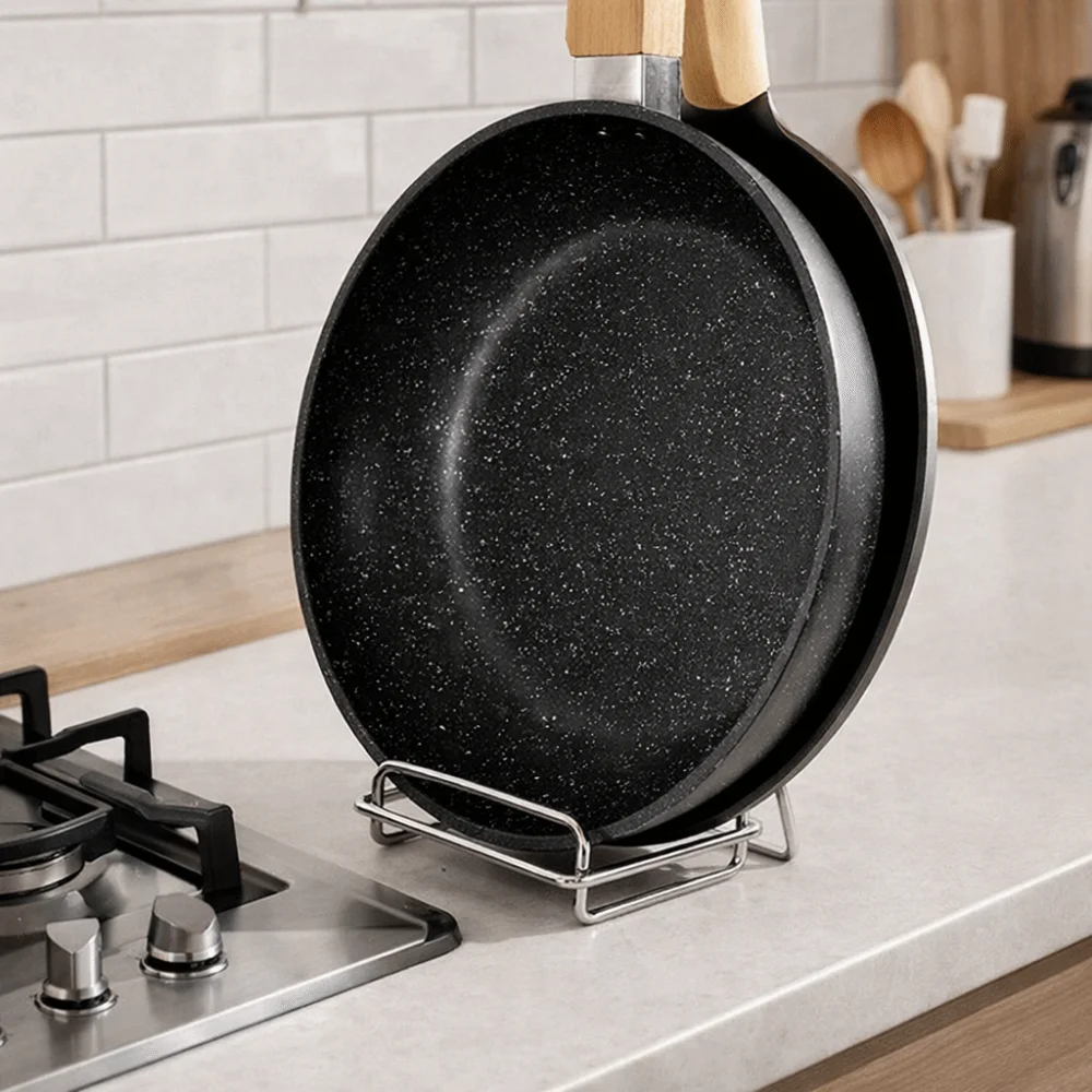 

304 Stainless Steel Pot Rack Vertical Rustproof Pot Lid Drying Rack Space Saving Moisture-proof Cutting Board Holder Kitchen