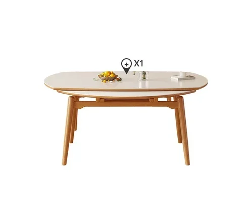 

Practical Premium - Quality Nordic White Dining Table Folding Living Room Designer Center Dining Table Modular Unique Kitchen Fu