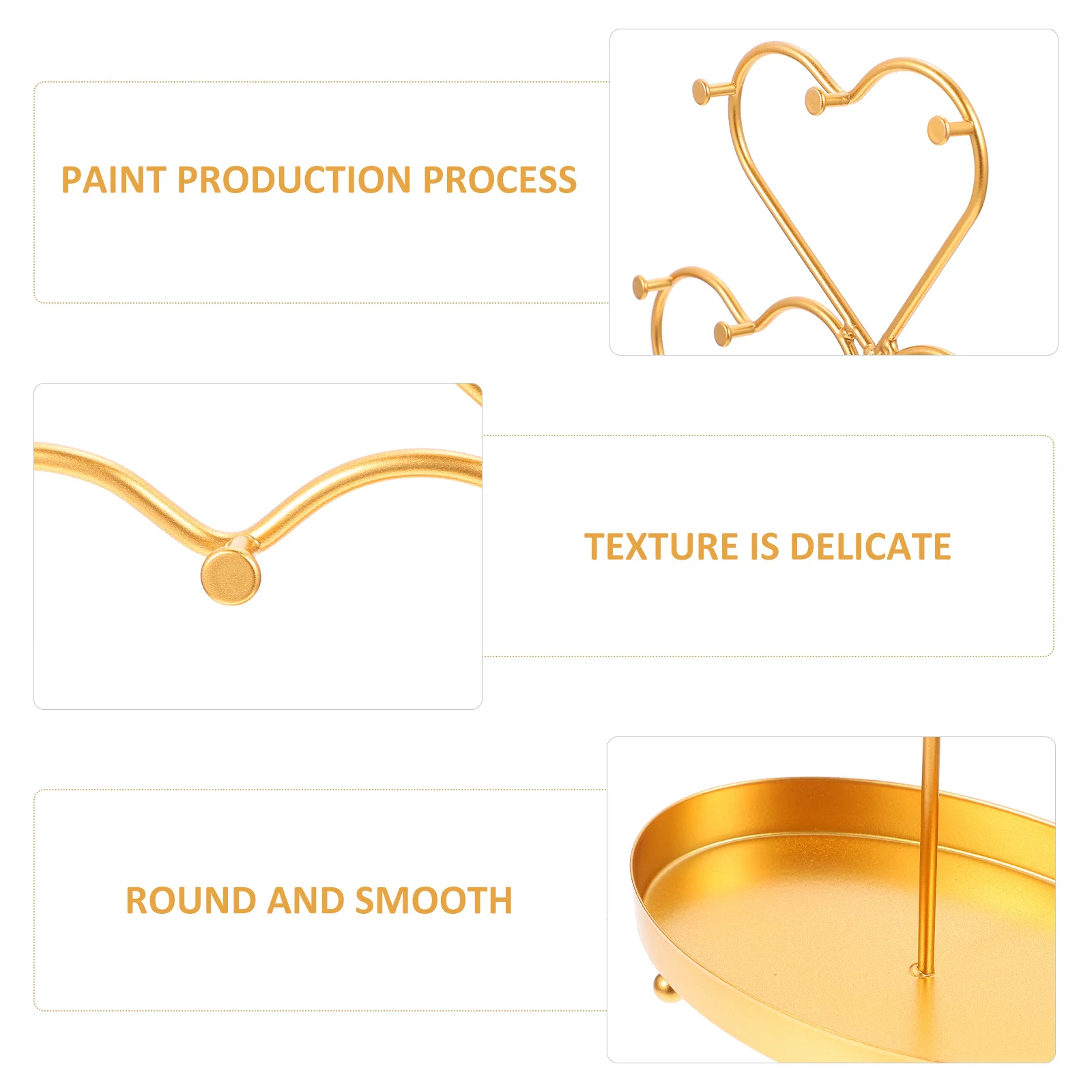 

1pc Jewelry Storage Creative Wrought Iron Desktop Organizer For Earrings Necklace Bracelet Display Shelf Household Earring