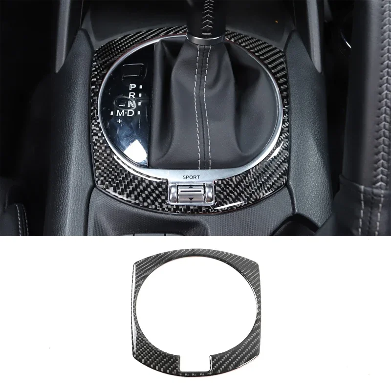 

For Mazda MX-5 2016-2023 Soft Carbon Fiber Car Central Control Gear Panel Frame Cover Trim Sticker Car Accessories