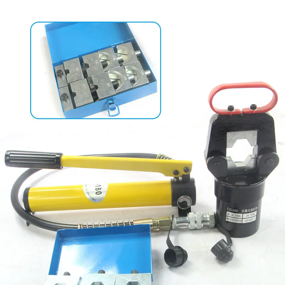 20T Wire Crimpers Terminal Crimping Pliers Cord End Terminals Tool & CP-180 Pump