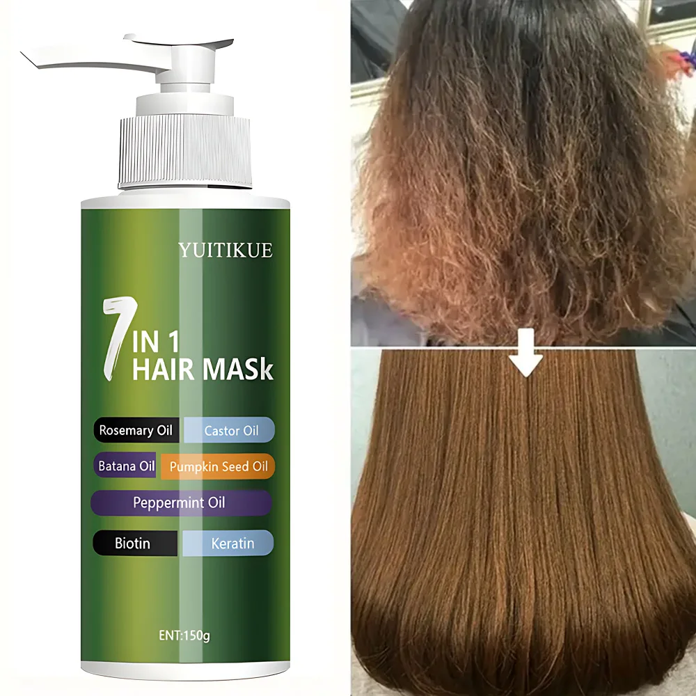 

7-in-1 Hair Mask: Moisturizing Conditioner, Smooth and Silky, Anti-Frizz, Repair Damaged Hair, Revitalize Hair Care
