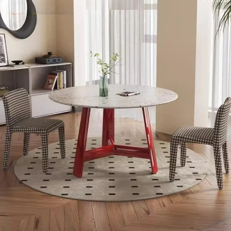 

Обеденный стол из терраццо, современный, простой, круглый, мраморный, в средневековом стиле, для переговоров