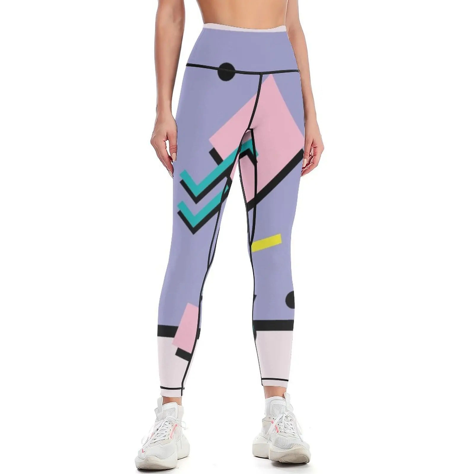 

Memphis Pattern 22 - Retro 90s / 80s Leggings sports woman gym flared push up fitness Womens Leggings