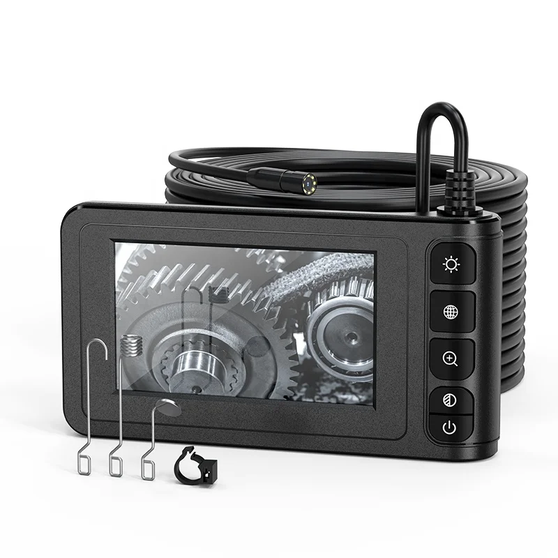 

Портативная промышленная камера-эндоскоп C20 с 4,3-дюймовым HD IPS экраном 1080P для осмотра труб и двигателей автомобилей, с 10-метровым гибким кабелем