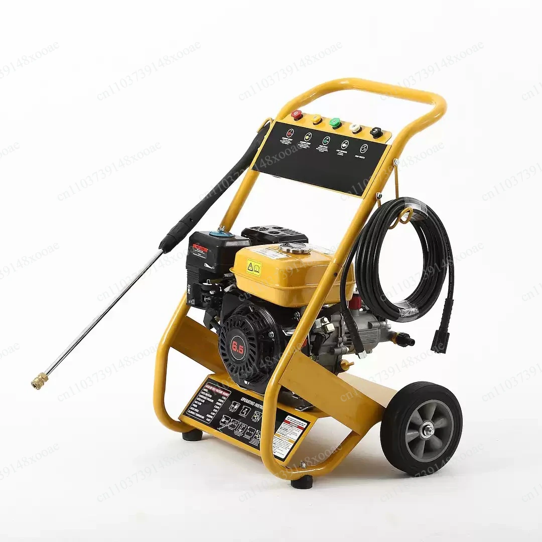 6.5HP high-pressure cleaning machine with 8m hose and 5 nozzles, portable electric cleaning machine 190 Bar 4.9KW