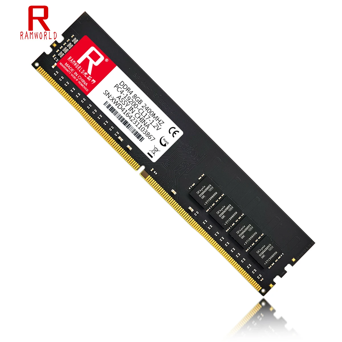 RAMWORLD DDR4 RAM 8GB 2400MHz Desktop Memoria Ram PC4 CL17 1.2V 19200 288Pin DIMM Memory Computer RAM