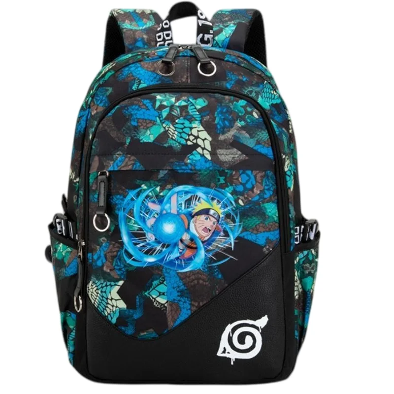 Naruto-Rucksack, neues, kreatives Cartoon-Design, Uzumaki Naruto, modisch, strapazierfähig, wasserdicht, großes Fassungsvermögen, leichter Schulrucksack. – Detail 3