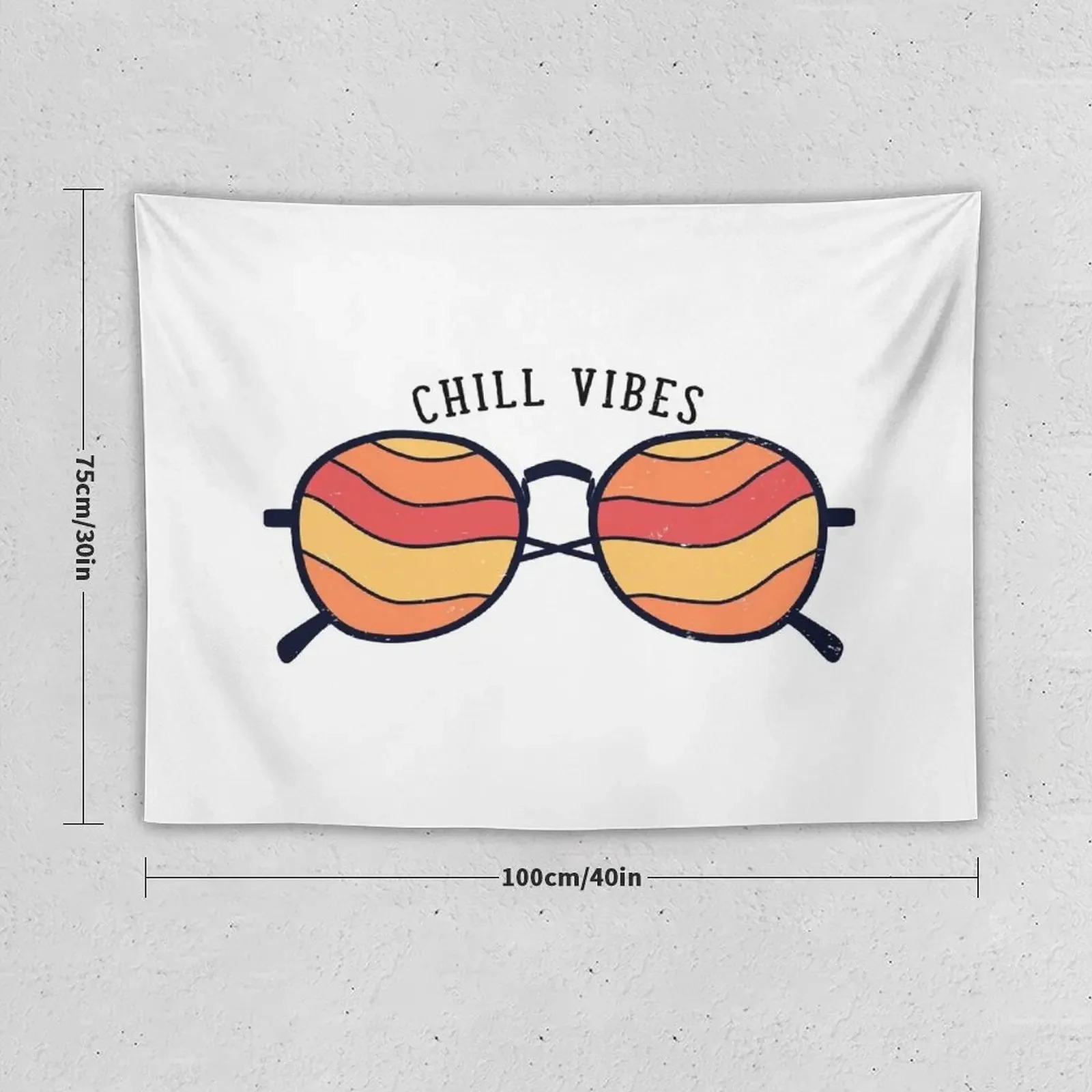 Chill Vibes Sunglasses Tapestry Bed Room Decoration Bedroom Decor Decor For Room Wall Coverings Tapestry