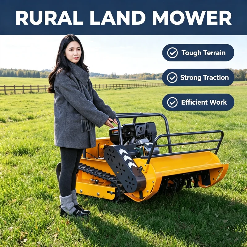 Customizable CE EPA Tracked RC Lawn Mower Lithium Battery Powered Crawler Rubber Track Mowing Robot For Orchard Land