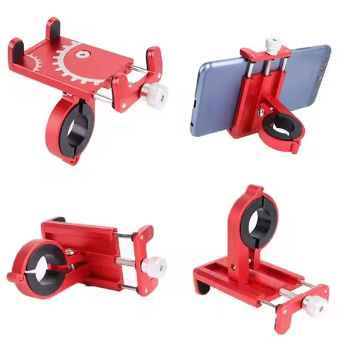 Bicycle Universal Phone Holder Mount Mobile Cell GPS Metal Riding MTB Motorcycle Stand Bracket Bike Moto Handlebar Antislip Clip