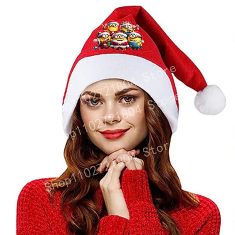 Christmas Hat Cartoon Anime Minions Holiday Atmosphere Adult child Cap Despicable Mesheng Xmas Party Theme Decoration Supplies