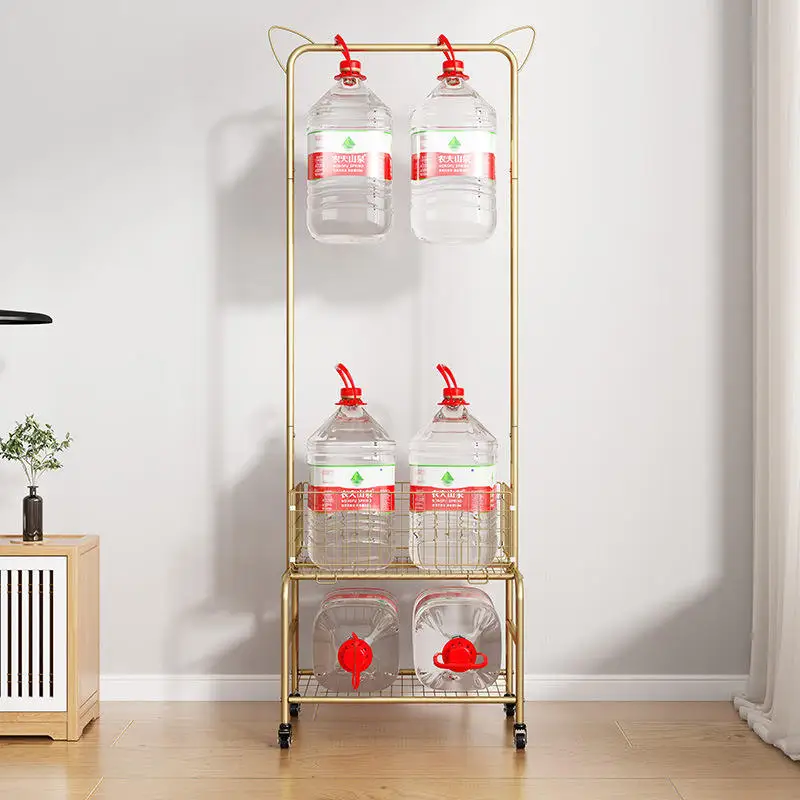 custom.3 Tier Metal Pole Rack Hanging Bar Laundry Cart Garment Rack Clothing Display Rack With Basket Storage