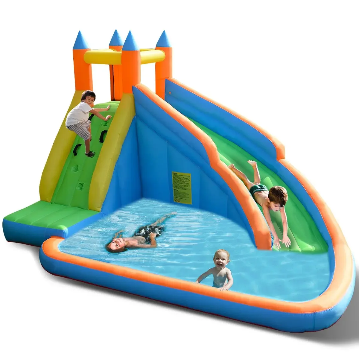 hot sale commercial kid's slide park pool big splash bouncer inflatable water slide with pool