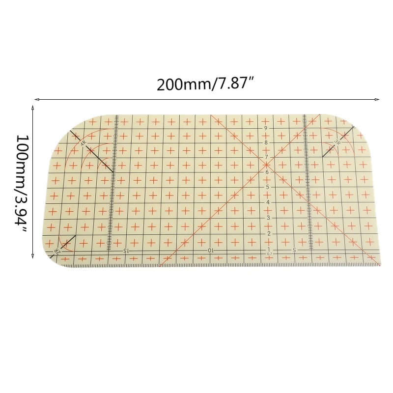 Fabric Ironing Ruler Quilting Ruler Resin Yellow Mark Non Slip for DIY Patchwork