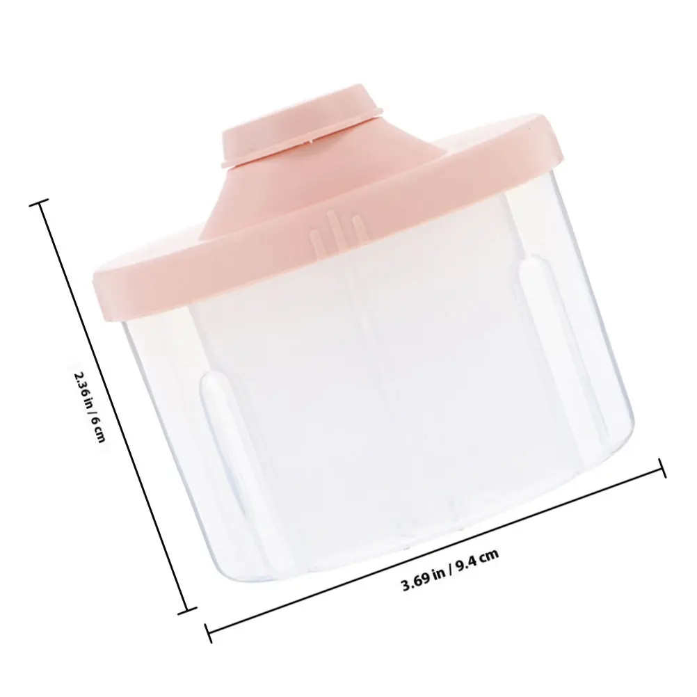 2Pcs Portable Milk Powder Storage Boxes Reusable Four Compartments Rotating No-Spill Formula Dispensers Travel Outdoor Picnic