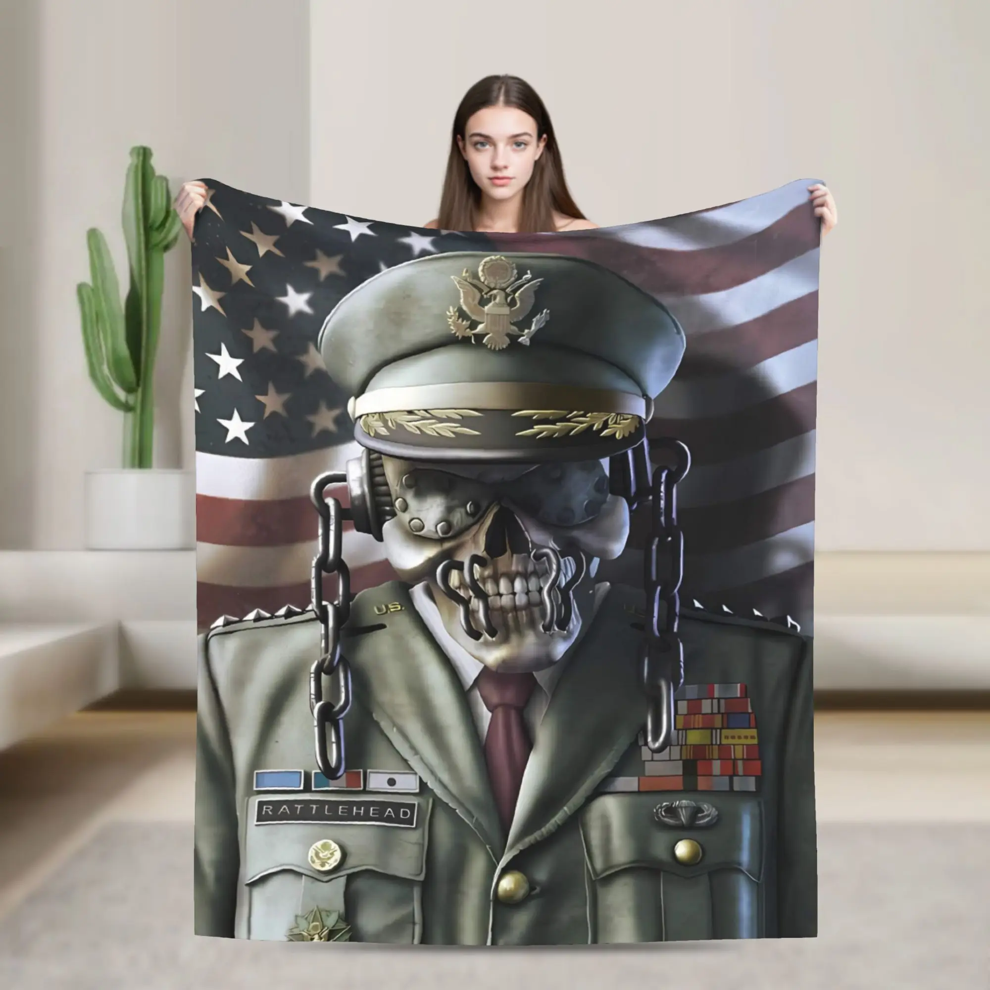 

Super Warm BlanketChildren Picnic Megadeths Band Art Throw Blanket Flannel Bedspread For Bedroom Fashion Sofa Bed Cover