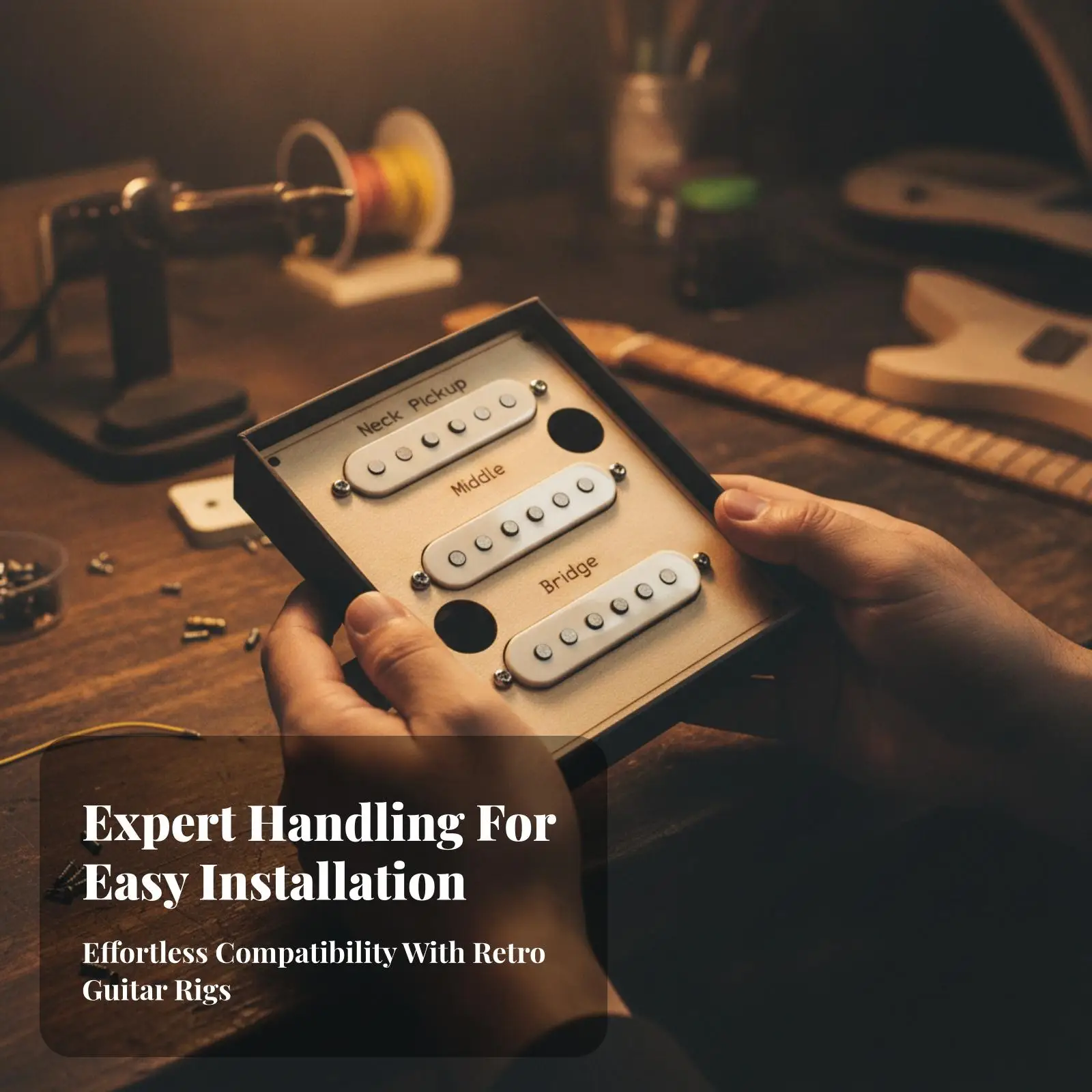 Guitar Pickup Set with Mounting Screws | tailored Presentation Box, Ready-to-Install, Electric Guitar Pickup Set
