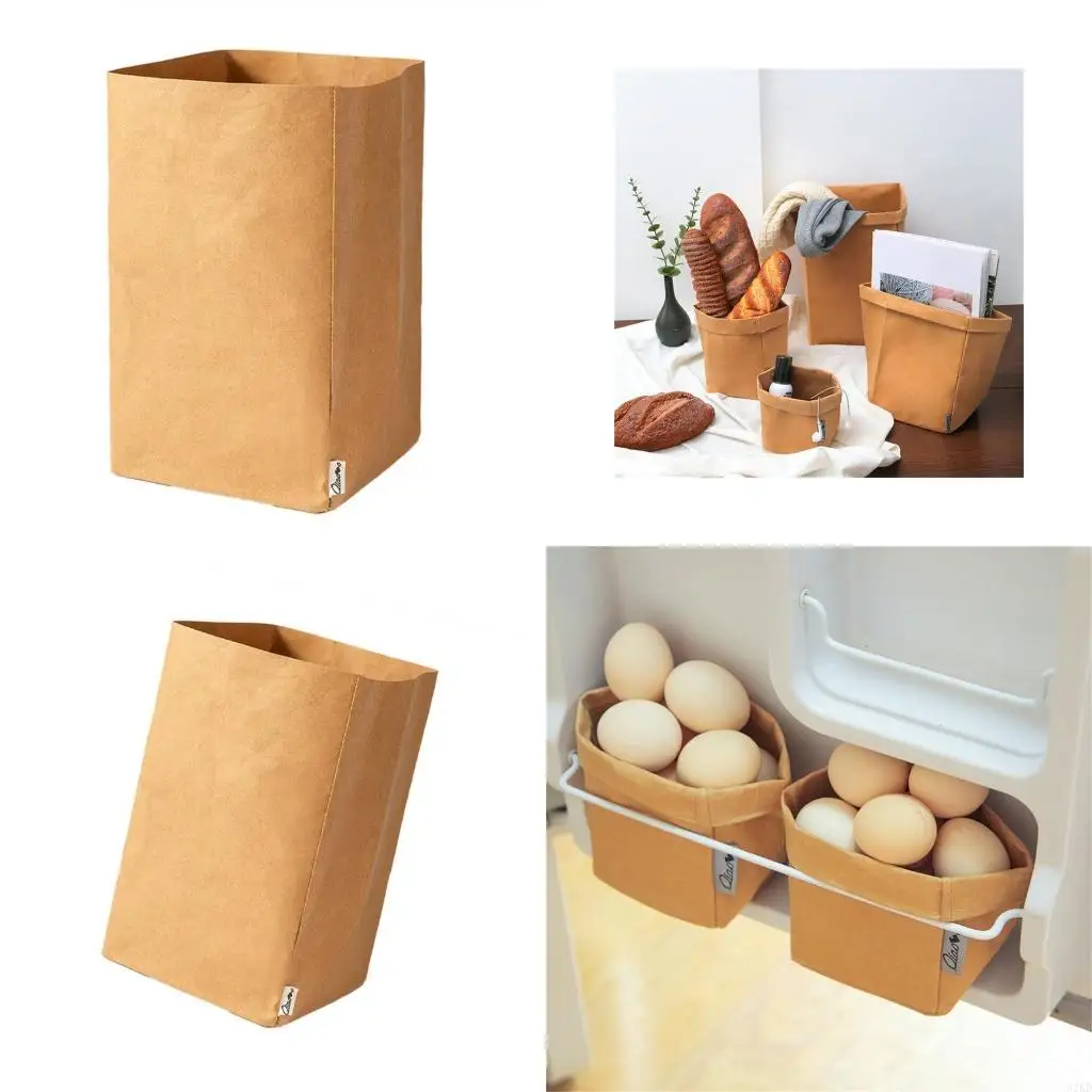 62KD wiederverwendbare Aufbewahrungsbeutel aus Kraftpapier, Zubehör für Gemüse und Gegenstände des täglichen Bedarfs