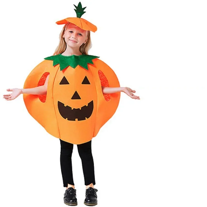 Halloween-Geschenk für Erwachsene und Kinder, Kürbis-Gradament-Kostüm, Kleidung, Tasche, Hut, Set, Hallowmas, Party-Versorgung, Weihnachten
