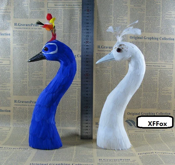 

about 30cm beautiful peacock head model Table Model Decoration handicraft, plastic&feather peacock wedding party ornaments a2987