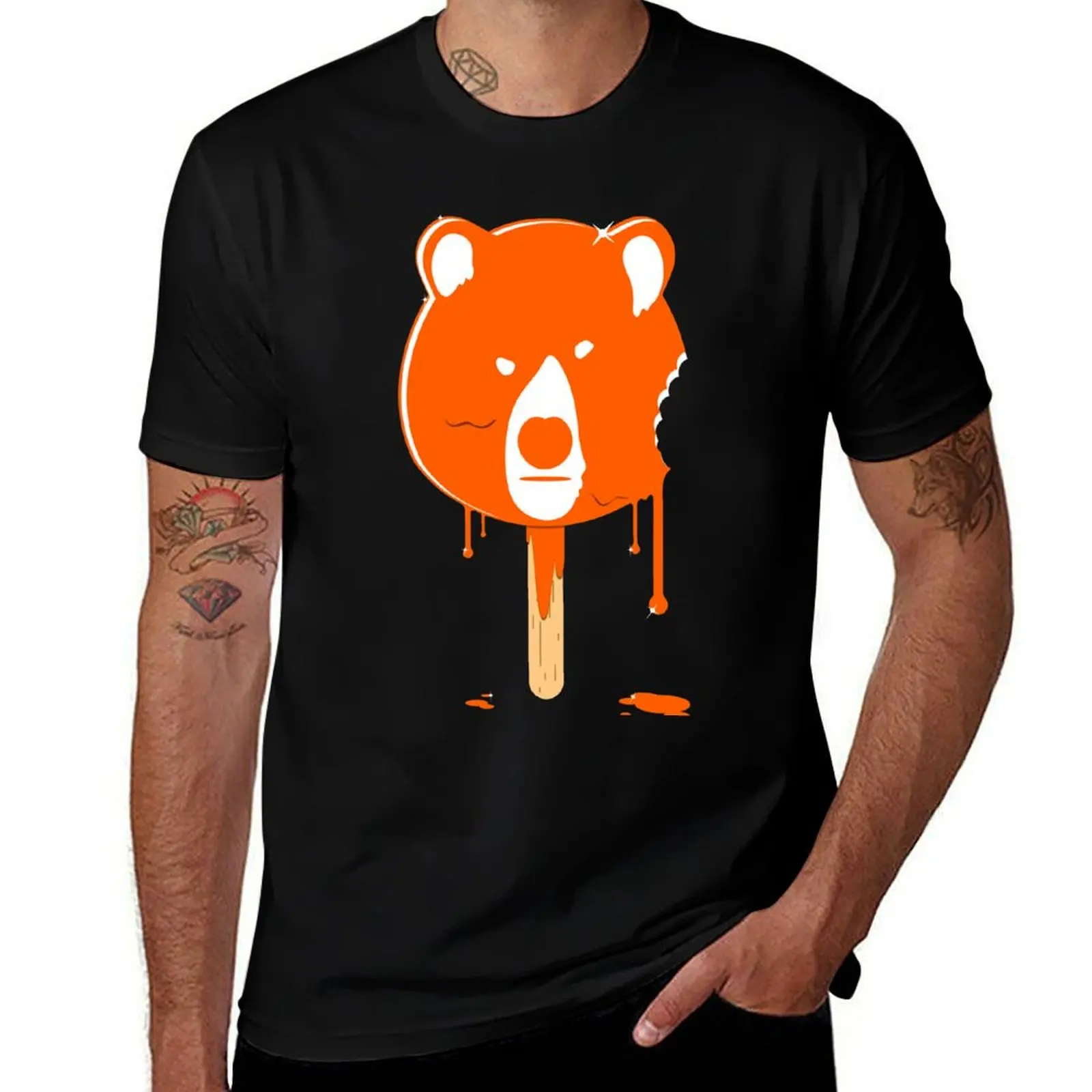 

Melting Orange Ice Cream Bear T-Shirt football t shirt anime shirt croswit shirt man men t shirts