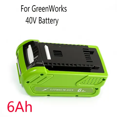 For greenworks 40V 6Ah lithium-ion battery replaceable power tool power supply battery  for G-MAX Lawn Mower Power Tools Battery