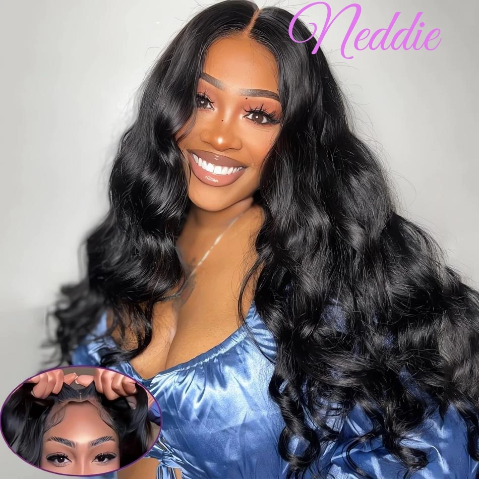 13x6 Glueless Lace Frontal Wig Human Hair Body Wave Choice 40 Inch 100% Natural PrePlucked Ready To Wear Cheap Wigs For Women