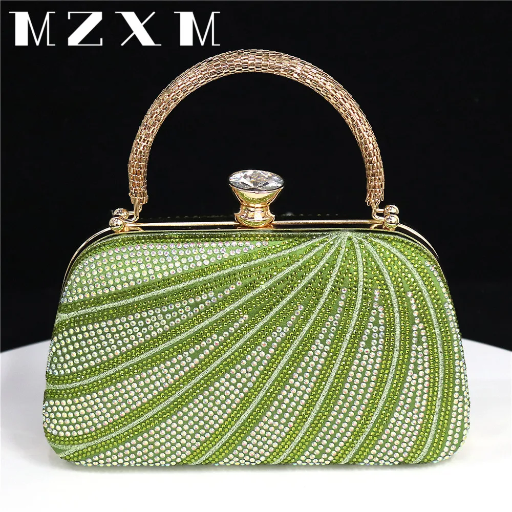 Luxury Ladies Evening Clutch Designer Rhinestone Clutch Elegant PU Handbag Exquisite Party Clutch Wallet Wedding Pouch