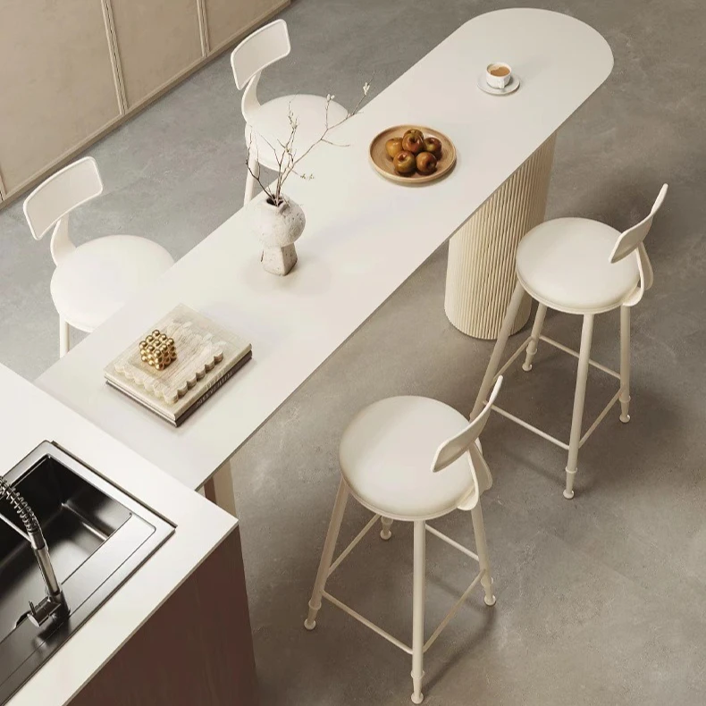 

Kitchen High Counter Bar Table Side Standing Living Room Modern Buffet Bar Table Long White Mesa Comedor Furniture Home LJ50BT