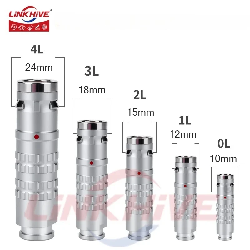 

Compatible with LEMO FGG 0L 1L 2L 3L Series 2 3 4 5 6 7 8 10 12 13 14 16 18 Pin Push-Pull Latching Circular Connector