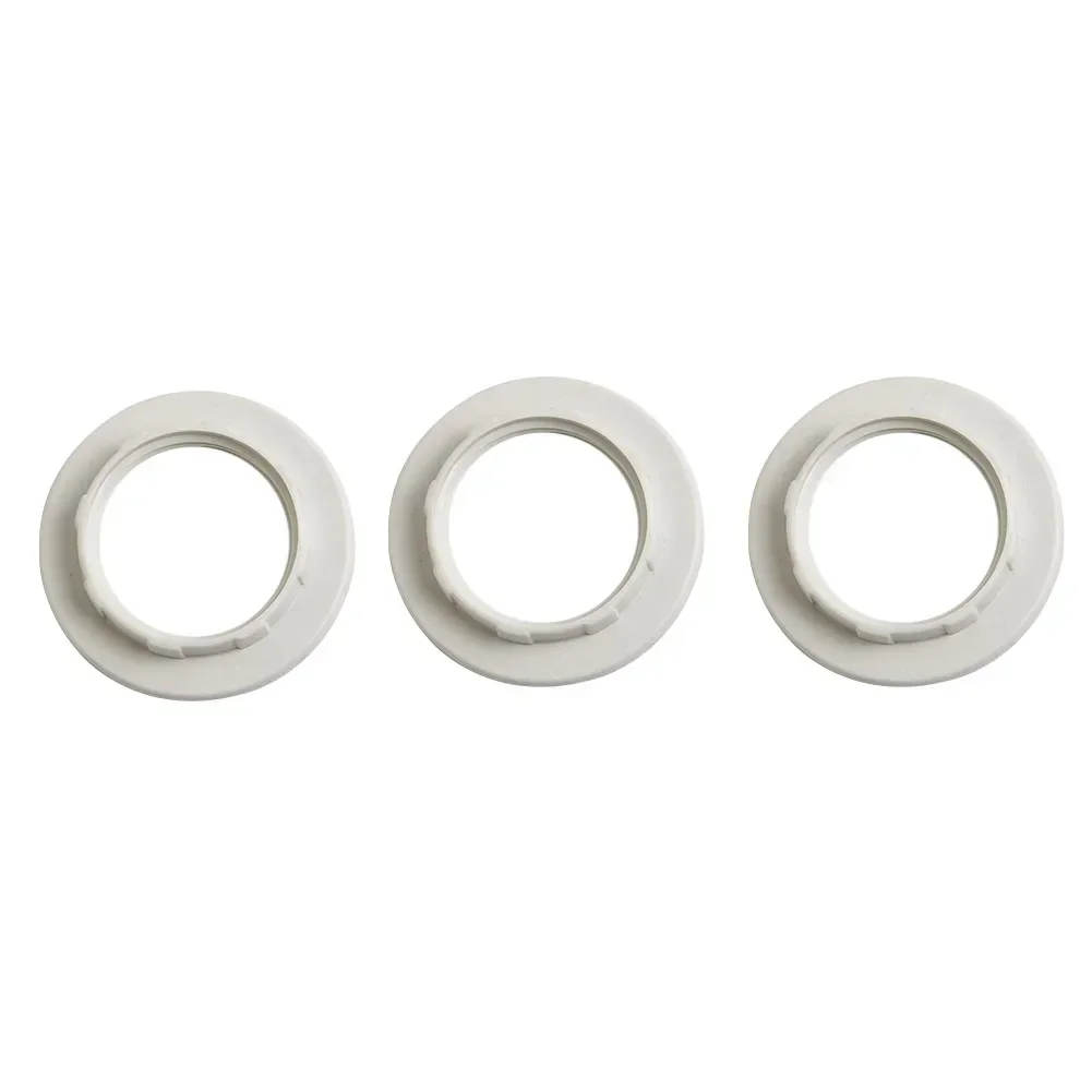 3Pcs E14 Plastic Lampshade Collar Ring Thread Lamp Light Shade Parts Bulb Holder Adapter Washer Transverter Retaining Fitting