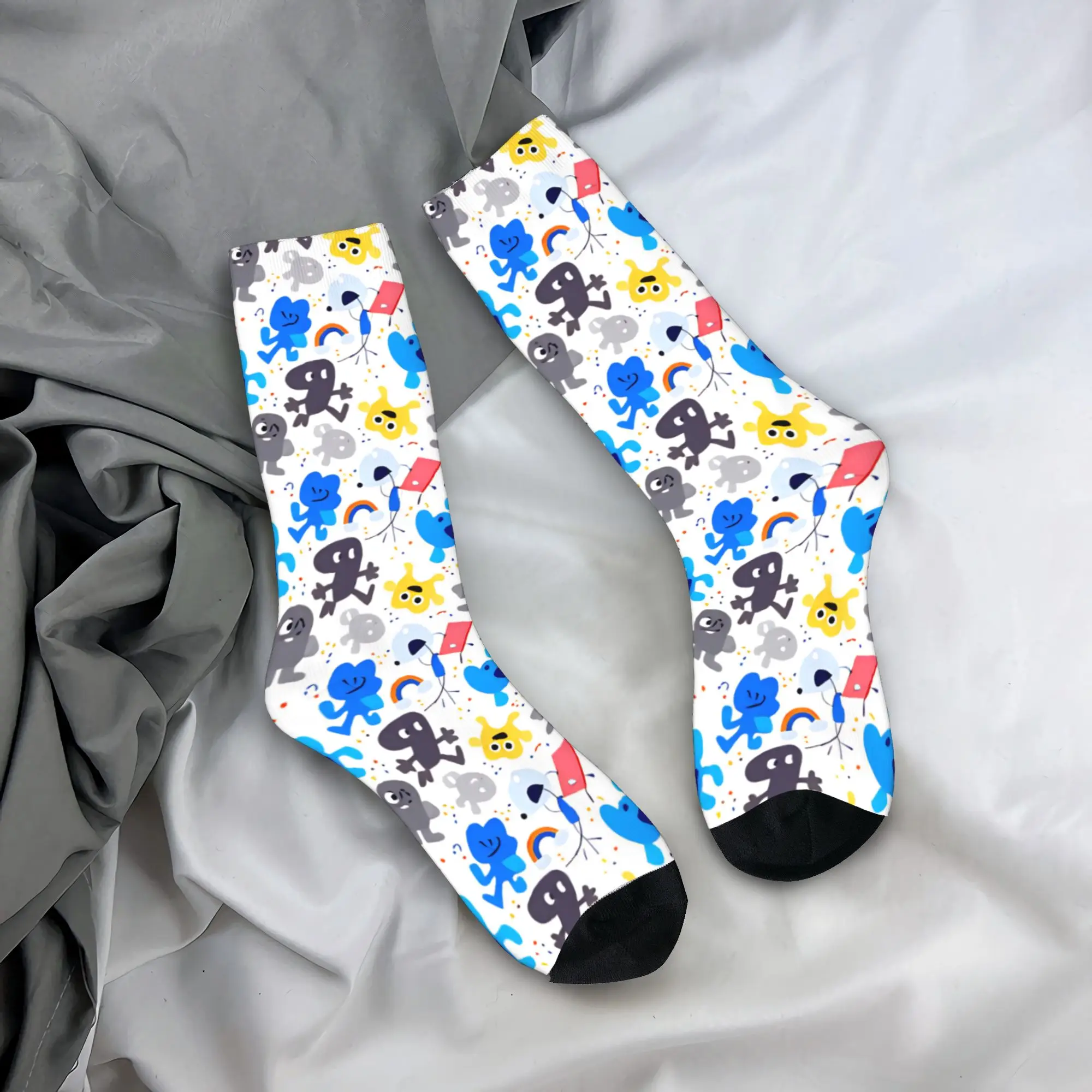 

Мужские носки унисекс, чулки Bfdi с узором BFDI, противоскользящие носки высокого качества, зимние велосипедные носки с готическим узором